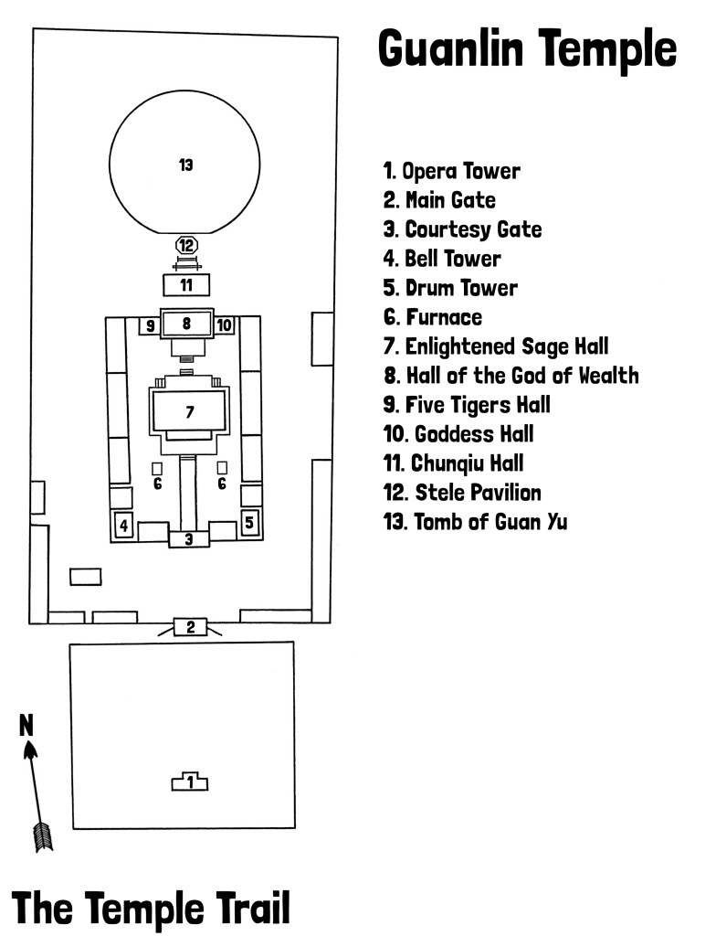 Map of Guanlin Temple, Luoyang, China