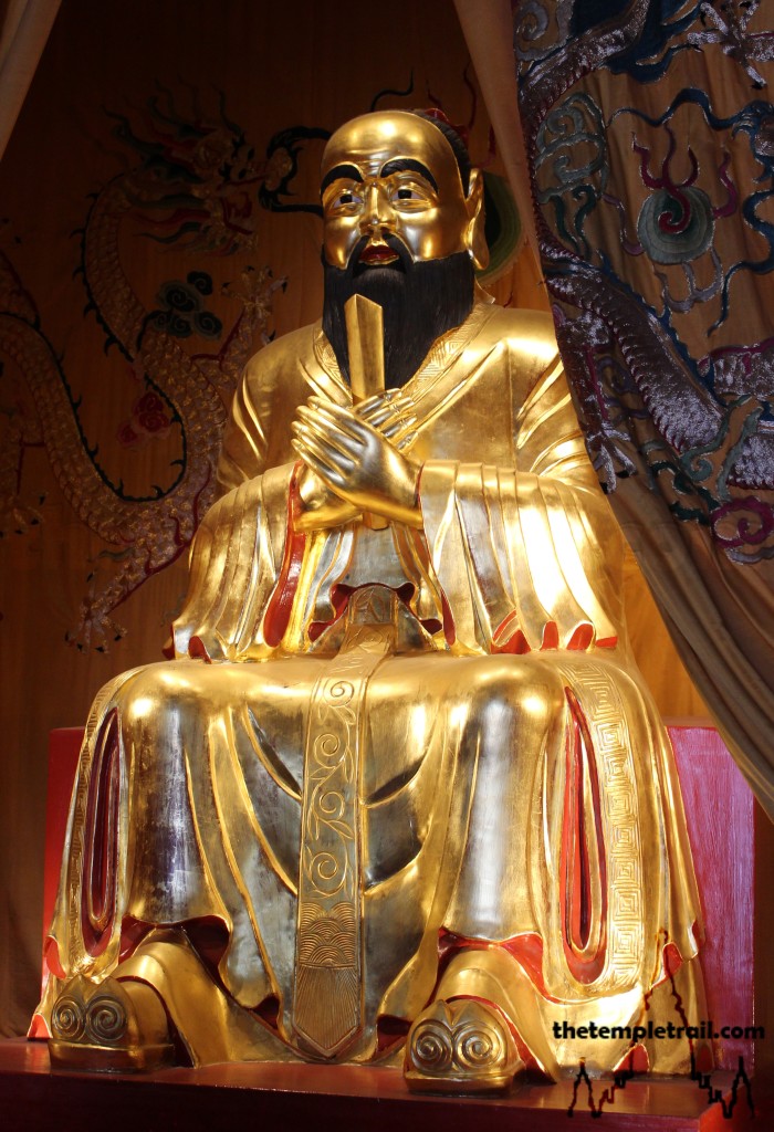 Wen Miao Golden Statue of Confucius