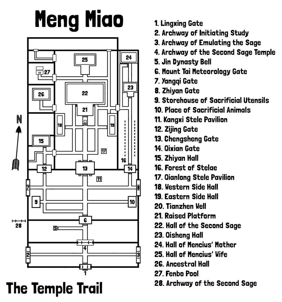 Mencius Temple Map